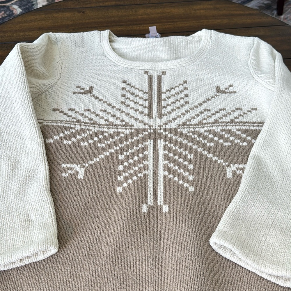 J Jill sweater snowflake design
